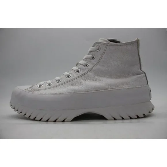 Converse Chuck Taylor Women's 13 Men's 11 All Star Lugged 2.0 Hi White LEATHER - Picture 4 of 10
